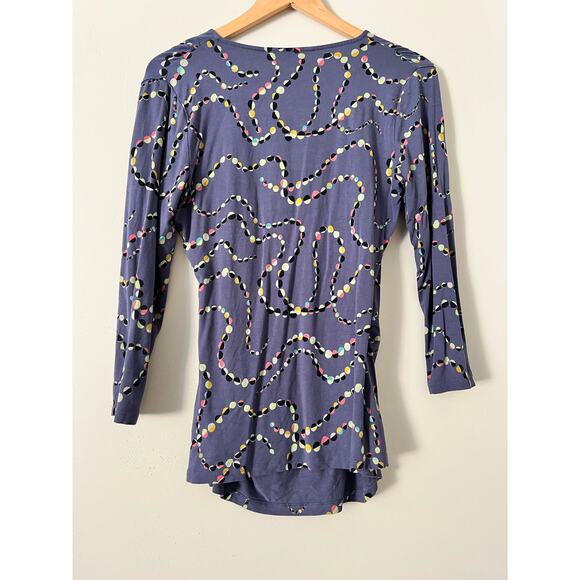 Boden Crossover Women's Blouse Top Wrap Jersey US 10R - Picture 4 of 4